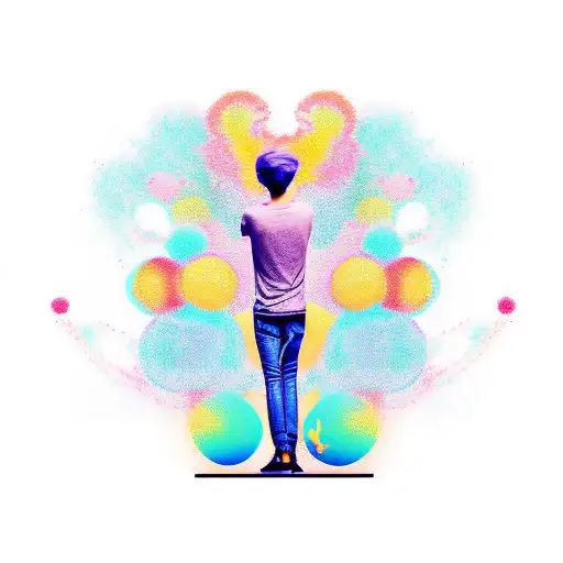 Tall Dj Near The Deck With Medium Lenght Hair