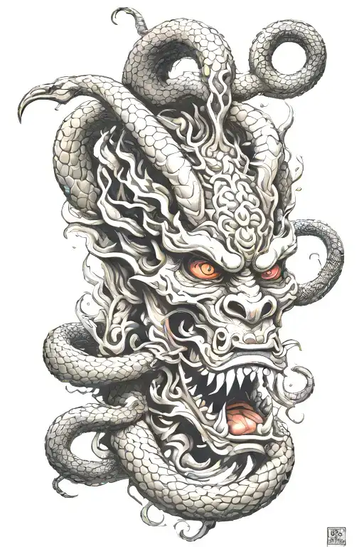 Oni Is Just Mask And Snake