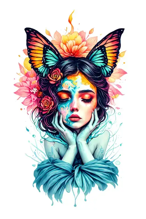 Feminine Anxiety Happy Depression