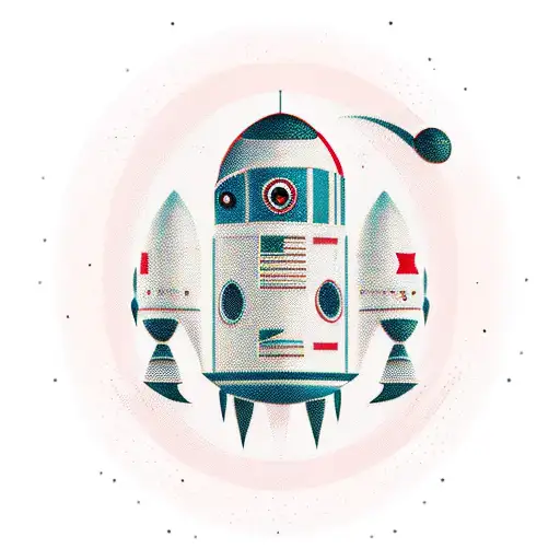 Cartoon Space Rocket