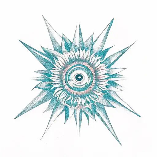 Sunflower In A Compass Pointing North