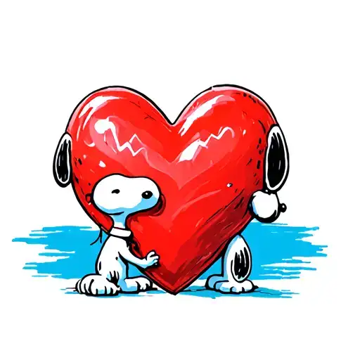 Snoopy Holding Heart
