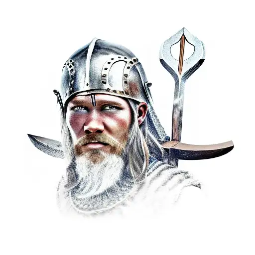 Viking Warrior With Hatchet