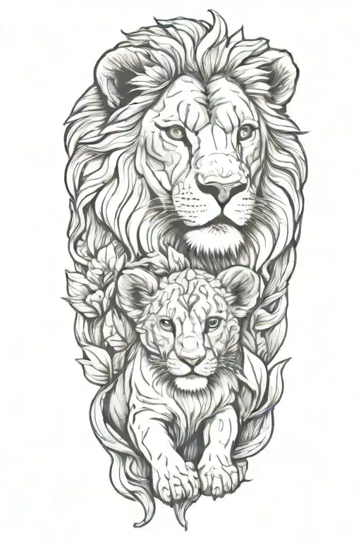 Lion And Cub