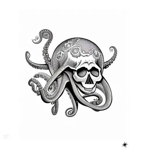 Skull And Octopus All Arm