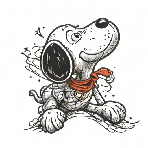 Snoopy Looking At The Sky