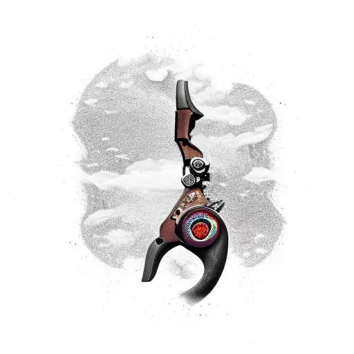 A Detailed Revolver With Horse Engravings And Arizona Desert Scenery