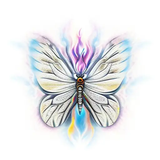 Butterfly Made Of Fire