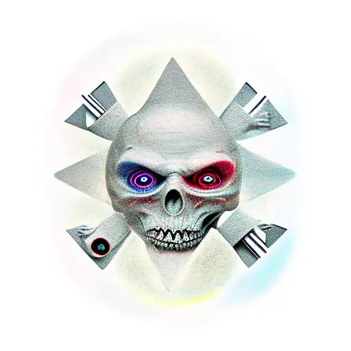 Intertwined Images Of Scary Elements And Feminist Symbols