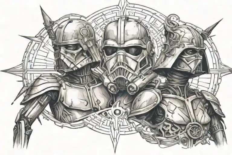 Star Wars Duality Good Vs Evil Upper Back