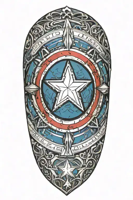 Captain America Shield With 'Atc' Lettering