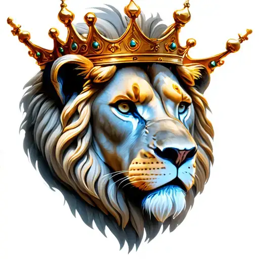 Lion Head With A Crown