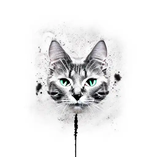 Black Cat Resembling A Fading Shadow