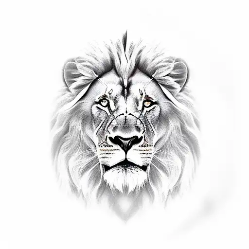 The Face Of Jesus On The Chest Of A Lion