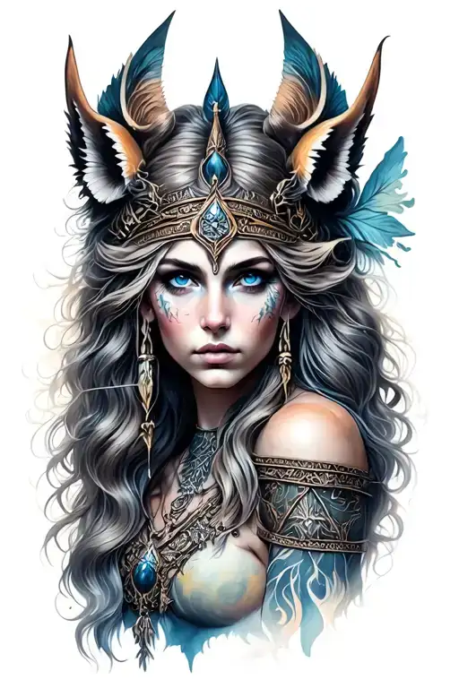 Freya Norse Goddes Wearing