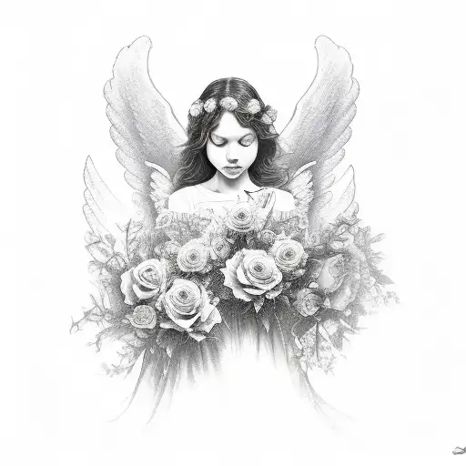 Angel And Roses