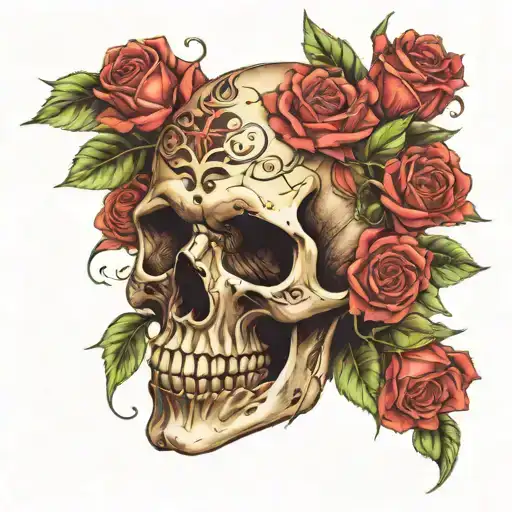 Skull And Roses
