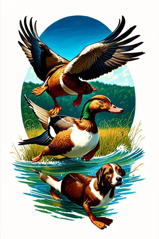 Duck Hunting Dogs Chasing