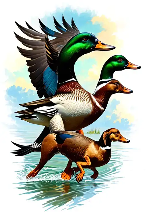 Duck Hunting Dogs Chasing