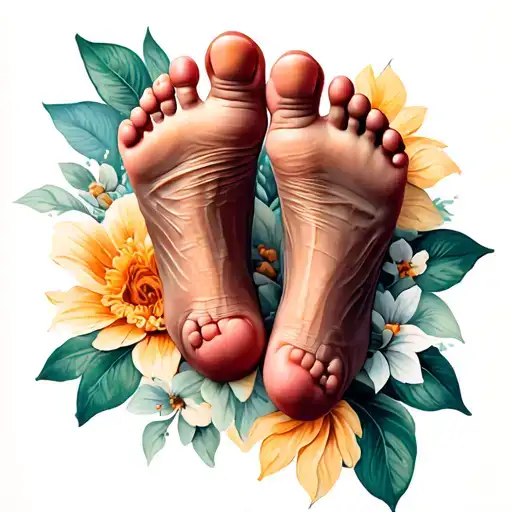 Sticker Tattoo Baby Feet Boy Girl