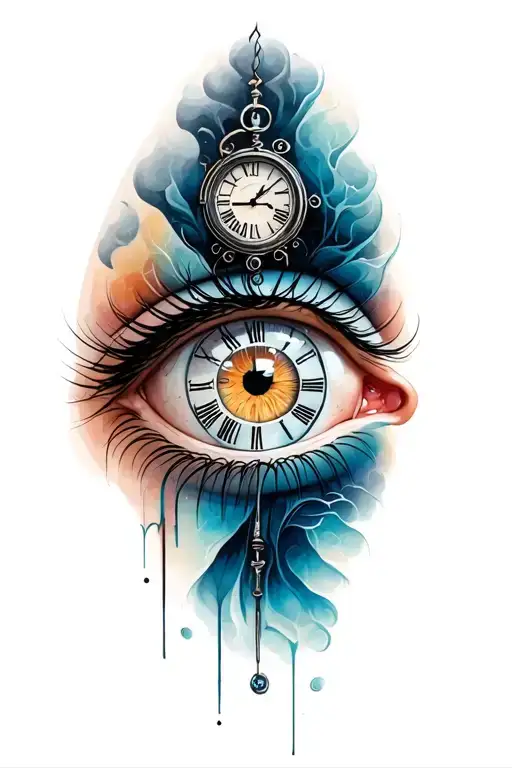 Eye With A Clock Inside