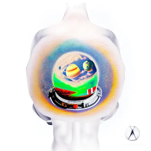 Astronaut Sitting On Saturn