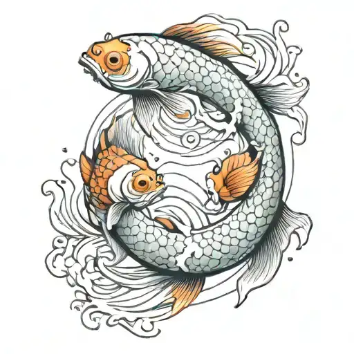 Fish Yin Yang Koi Fish