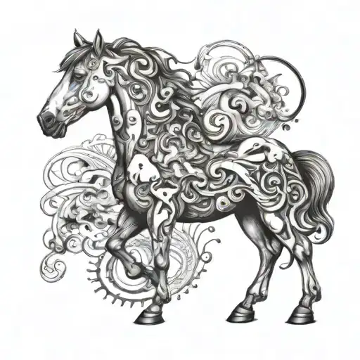 Horse And Human Body