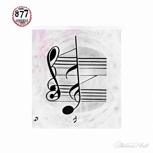Music Sheet With Number 77722 As The Music Notes Instead