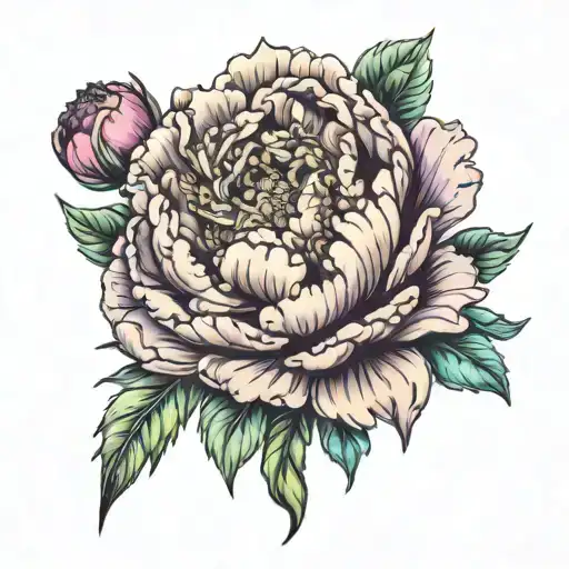 Peony Flower Pierced Dagger