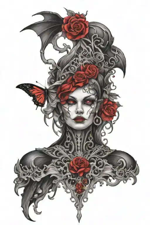 Gothic In Black And Red