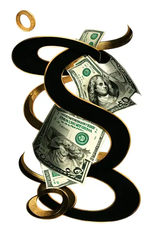 Full Sleeve With Money Symbols Incorporated