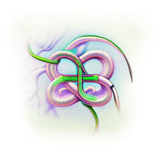 Floral Rod Of Asclepius