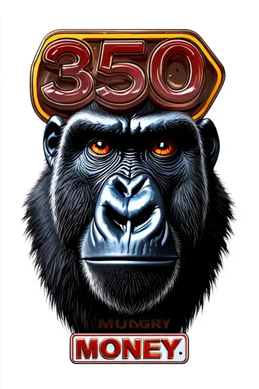 Gorilla Money Eyes 850 Street Sign Money Hungry Ape Spelled In Bold Print