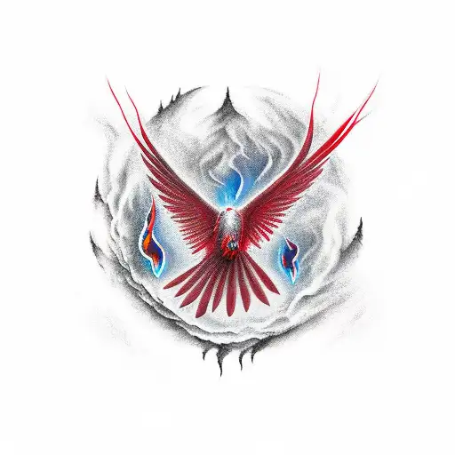 Fire And Crow Dark Red Black