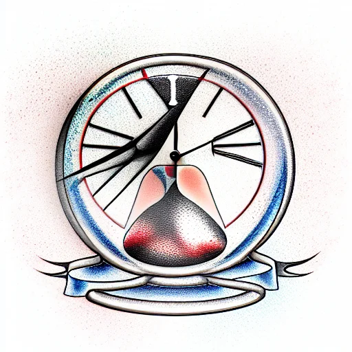 Hourglass Melting With Clock