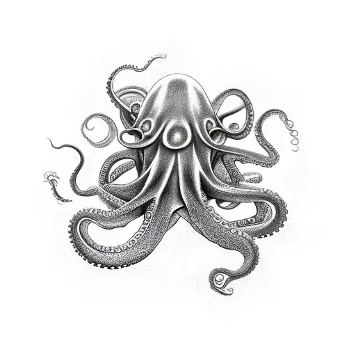 Octopus And Dragon Fight Each Other