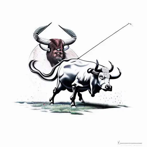 Archer Hunting A Bull