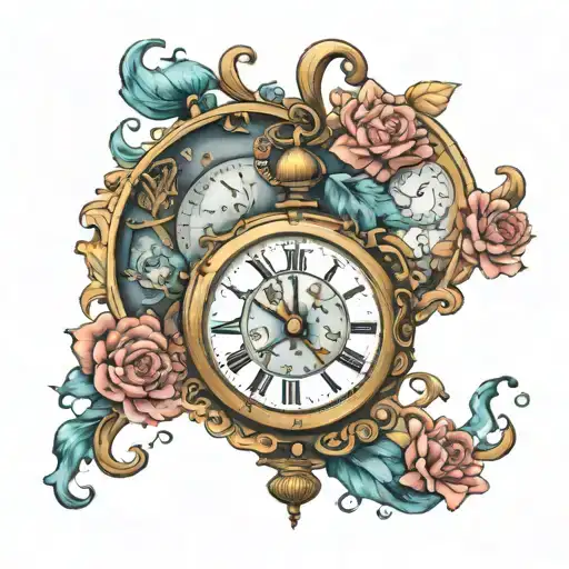 Reversing Clock Tattoo Design Inspired