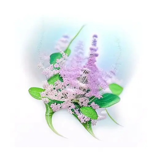 Babiesbreath Floral Tattoo In Lilac And Pink