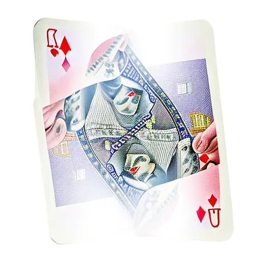 A Stack Of Cash With Playing Cards And Casino Chips Scattered Around