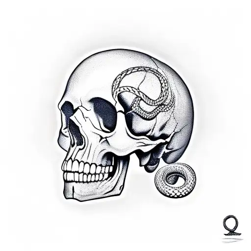 Skull With Infinite Snake