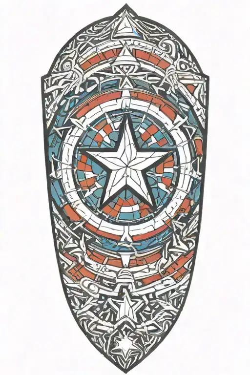 Captain America Shield In The California State Outline