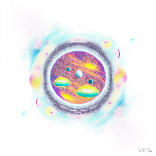 Outer Space Filled With Color