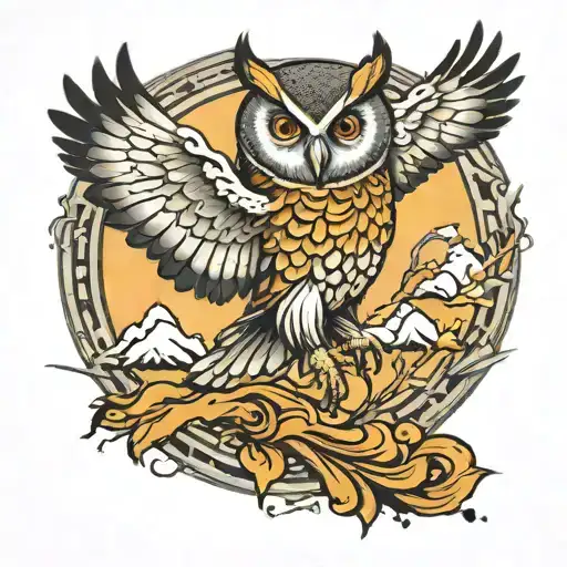 Tragic Owl Flying