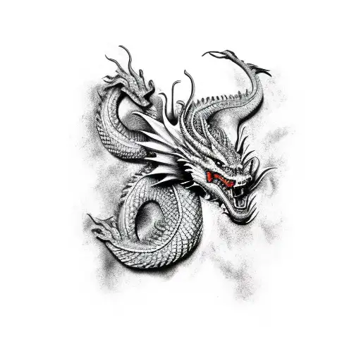 Dragon Twisted Around A Sword
