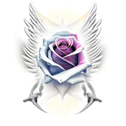 Rose With Angel Wings