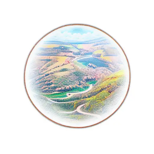 Landscape Of Portugal Inside A Circle