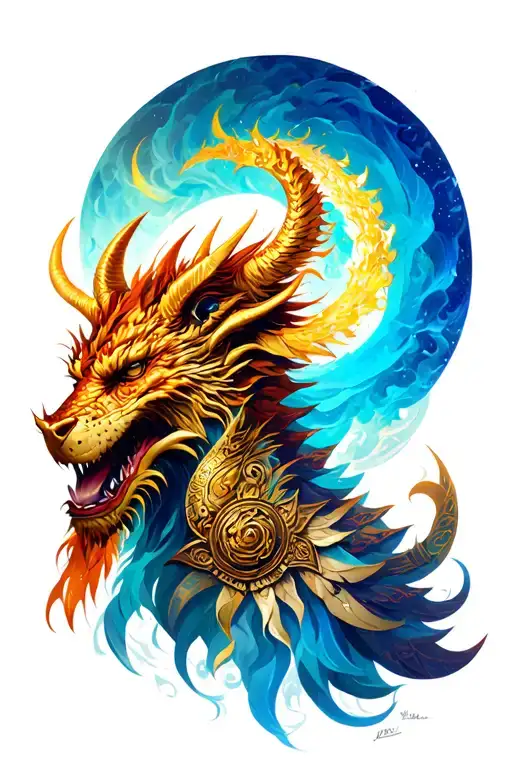 Mythical Creature And A Warrior