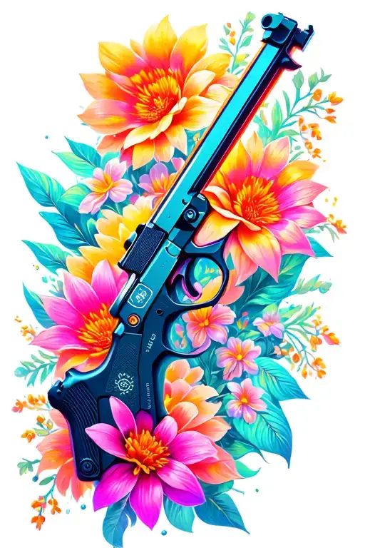 Fortnite Exotic Holo Twister With Flowers Surrounding The Gun